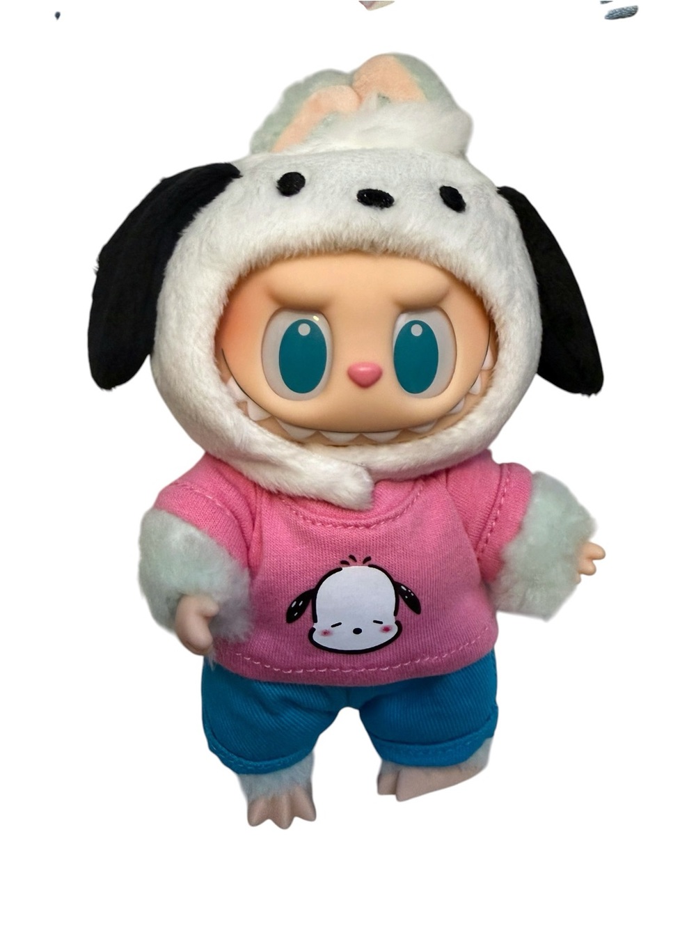 Pop Mart The Monsters x Sanrio Pochacco Vinyl Plush Pendant Labubu Figure w/ Box - Picture 2 of 3